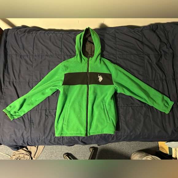 U.S. Polo Assn. reversible green and black light jacket Size Medium US - Picture 4 of 8